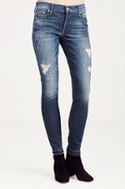 Super Skinny Raw Hem Womens Jean | Vintage True Religion | Size 24