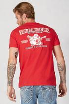True Religion Double Puff Mens Tee - Ruby Red