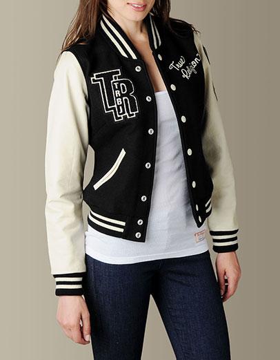 Womens Richie Varsity Jacket - (black)