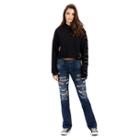 Billie Straight Destroyed Chain Womens Jean | Chain Of Fools | Size 23 | True Religion