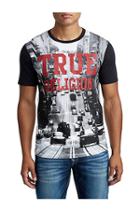 Mens San Francisco City Graphic Tee | White/black | Size X Small | True Religion