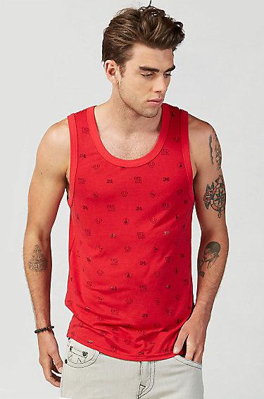 True Religion Monogram Mens Tank - Red