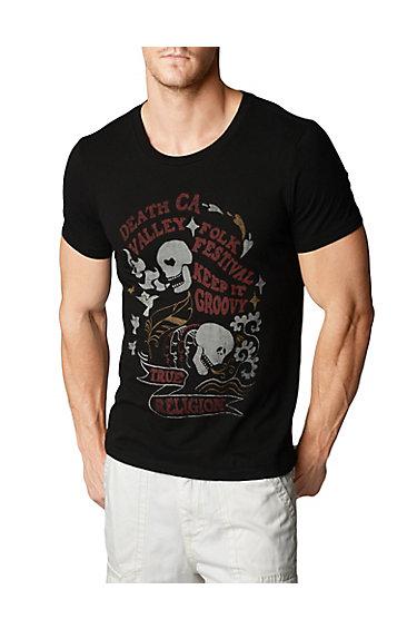 True Religion Death Valley Crew Neck Mens Tee - Black