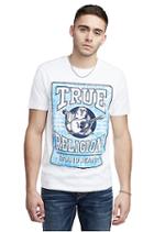 Men's Tie-dye Box Crew Neck Tee | White | Size Small | True Religion