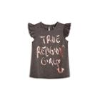 Toddler/little Kids Flutter Sleeve Shirt | Grey | Size 3t | True Religion