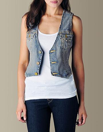 Womens Roxannne Gold Fashion Vintage Vest - Hcl
