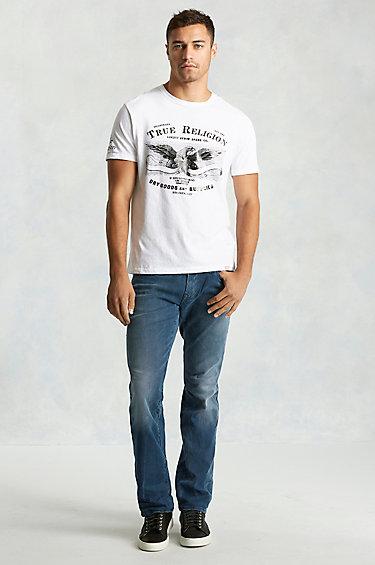 True Religion Ricky Straight Crackle Mens Jean - Blue Carpenter