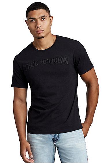 Mens Tr Embroidery Applique Tee | Black | Size X Small | True Religion