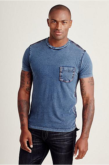 True Religion Big T Stitch Mens Tee - Indigo