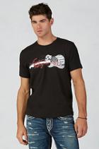 True Religion Skull Guitar Mens T-shirt - Black
