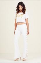 Cropped Bf Womens Tee | White | Size Large | True Religion