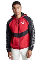 Men's Offbeat Tr Zip Up Nylon Jacket | Ash Rose | Size Medium | True Religion