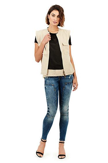 Halle Mid Rise Super Skinny Womens Jean | Worn Workwear | Size 23 | True Religion