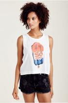 So Cool Crop Womens Tank Top | White | Size X Small | True Religion