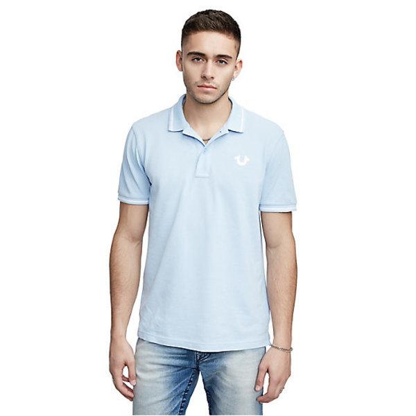 Crafted Logo Mens Polo Shirt | Blue Fade | Size 3x Large | True Religion