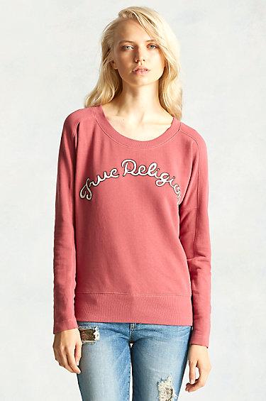 True Religion True Stitch Womens Sweatshirt - Dusty Rose
