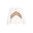 Toddler/little Kids Rainbow Chevron Mesh Pullover | White | Size 3t | True Religion