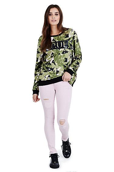 Halle Ripped Super Skinny Womens Jean | Orchid  | Size 23 | True Religion