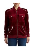 Womens Tr Zip Up Bomber Jacket | Burgundy | Size X Small | True Religion