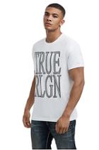 Mens Crafted Chain Logo Tee | White | Size Small | True Religion