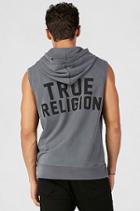 True Religion Pullover Sleeveless Mens Hoodie - Pavement
