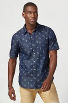 True Religion Monogram Print Shirt - Navy
