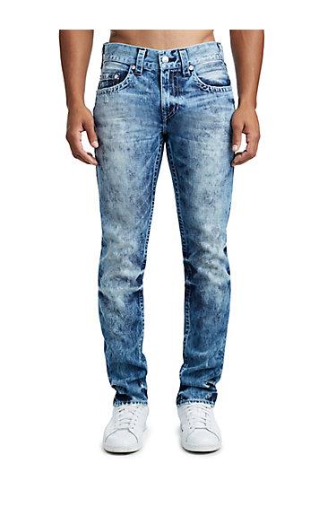 Men's Straight Fit Acid Splash Jean | Cloudy Fault | Size 27 | True Religion