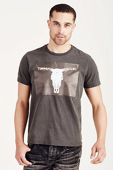 True Religion Longhorn Graphic Mens Tee - Jet Black