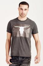 True Religion Longhorn Graphic Mens Tee - Jet Black