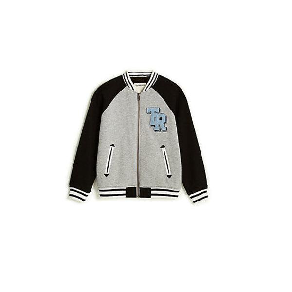 Toddler/little Kids Embroidered Varsity Jacket | Heather Grey | Size 2t | True Religion