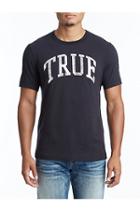 Men's Metallic True Logo Tee | Black | Size X Small | True Religion