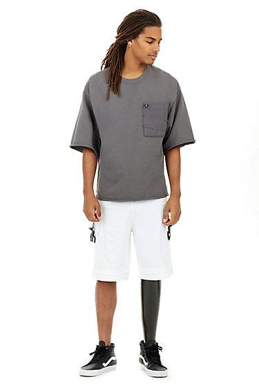 Mens Digital Sport Moto Short | White  | Size Small | True Religion