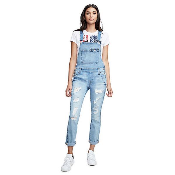 Women's Boyfriend Overall | Spring Daze Destroyed | Size Small | True Religion