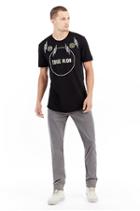 Mens Mixed Media Graphic Tee | Black | Size X Small | True Religion