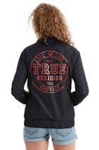 Women's Coaching Windbreaker Jacket | Black | Size X Small | True Religion