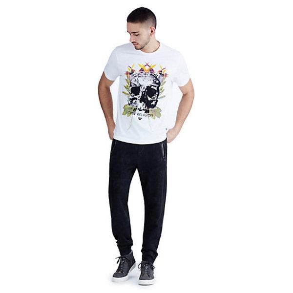Palm Skull Mens Tee | White | Size Xx Large | True Religion