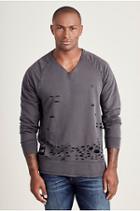 Russell Westbrook Ripped Mens Sweatshirt | Black | Size Small | True Religion