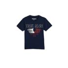 Striped Horseshoe Tee | Navy | Size 6 | True Religion