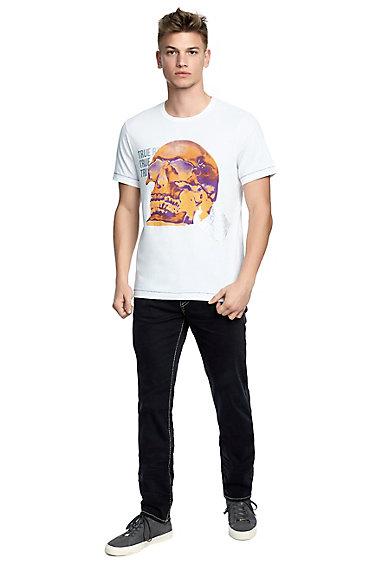 Mens Heatwave Skull Graphic Tee | White  | Size X Small | True Religion