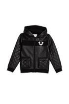 Quilted Coated Jacket | Black | Size Small | True Religion