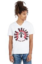 True Perception V Neck Mens Tee | White | Size Small | True Religion