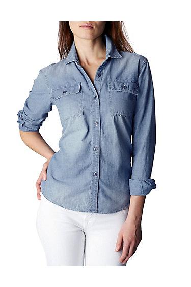 True Religion Ls Utility Woven Shirt - Chambray