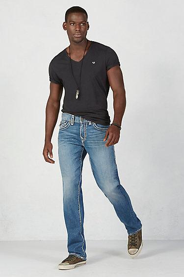 True Religion Ricky Straight Super T Mens Jean - River Bed
