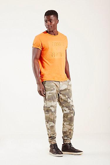 True Religion Cargo Camo Mens Jogger Pant - Olive Camo