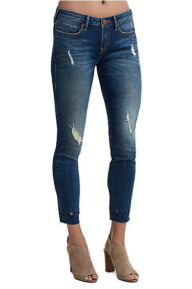 Halle Superstar Skinny Womens Jean | Lush Navy | Size 23 | True Religion
