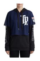Women's Double Tr Pullover Hoodie | Navy/black | Size X Small | True Religion