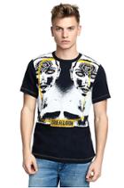 Mens Two Faced Graphic Tee | Black | Size Small | True Religion