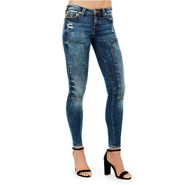 Halle Mid Rise Super Skinny Womens Jean | Worn Workwear | Size 25 | True Religion
