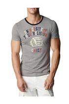 True Religion Home Of The Brave Crew Neck Mens Tee - Heather Grey