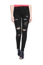 True Religion Halle Super Skinny Womens Jean- 30 Inch - Black Bleach